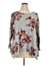 Green Envelope Floral Gray Pullover Sweater Size 1X - photo 1