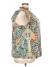 Emery Rose 100% Polyester Paisley Teal Short Sleeve Blouse Size 4X - photo 4