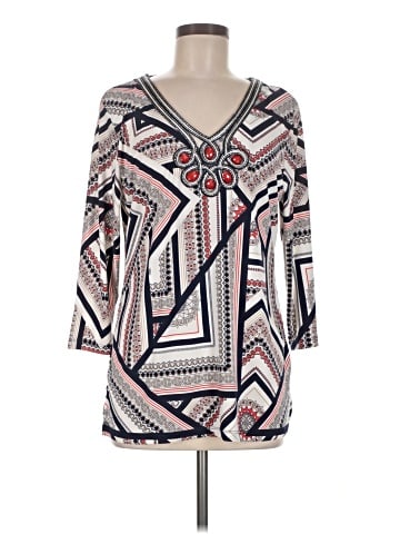 JM Collection 3/4 Sleeve Blouse (view 1)
