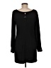 Aqua Solid Black Casual Dress Size M - photo 2