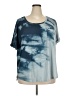 wonderly Tie-dye Blue Short Sleeve Top Size XXL - photo 1