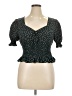 Shein 100% Polyester Black Short Sleeve Top Size 0X - photo 1