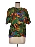 Nicola 100% Polyester Tropical Green Short Sleeve Blouse Size M - photo 1