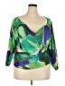 Unbranded 100% Polyester Green 3/4 Sleeve Blouse Size XXL - photo 1