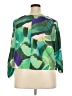 Unbranded 100% Polyester Green 3/4 Sleeve Blouse Size XXL - photo 2