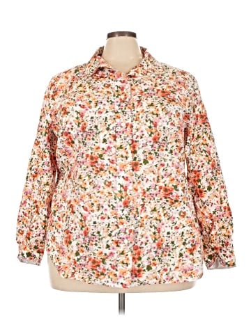 Liz Claiborne 3/4 Sleeve Button-Down Shirt (view 1)