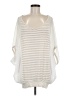 Ella Moss 100% Polyester Ivory 3/4 Sleeve Blouse Size M - photo 1