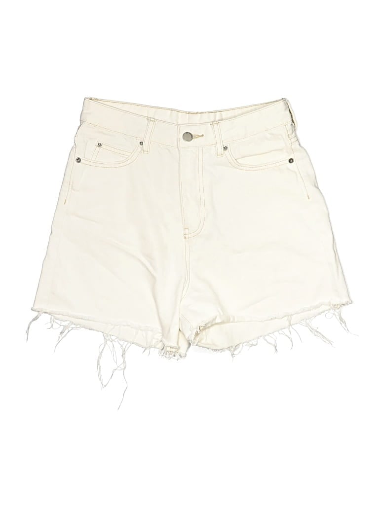 Pre-owned Dr Denim Denim Shorts In Ivory