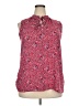 Ann Taylor LOFT 100% Polyester Red Sleeveless Blouse Size XXL - photo 1