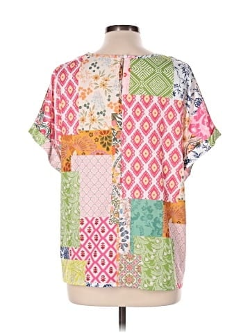 Shein Curve Short Sleeve Blouse (view 2)
