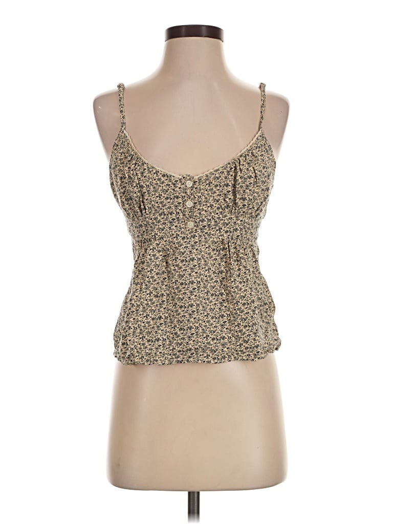 Pre-owned John Galt Sleeveless Top Tan Sweetheart Neckline Tops