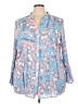 Ruby Rd. Paisley Blue Long Sleeve Blouse Size 3X - photo 1