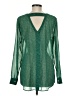 CAbi 100% Polyester Green Long Sleeve Blouse Size M - photo 2