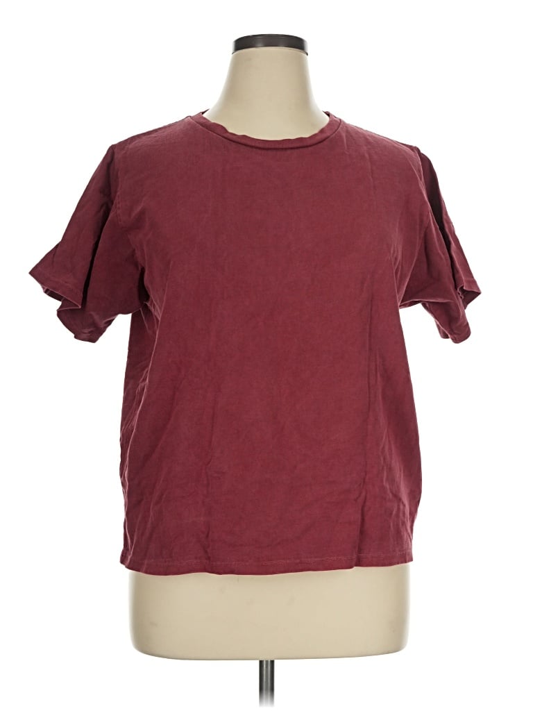 Pre-owned Loup Short Sleeve T-shirt In Burgundy