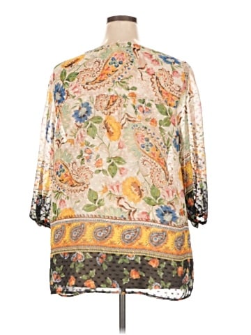 Fig and Flower 3/4 Sleeve Blouse (view 2)