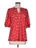 Unbranded Red 3/4 Sleeve Blouse Size M - photo 1