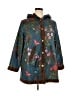 Unbranded 100% Polyester Floral Teal Coat Size 2X - photo 1
