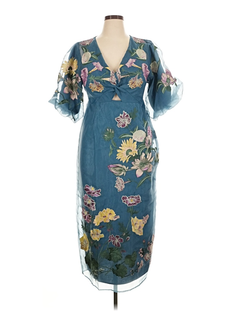 Pre-owned Asos Design Cocktail Dress In Blue