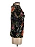 FUZZI 100% Polyester Floral Black Short Sleeve Blouse Size XS - photo 4