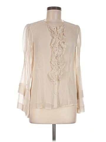 Nanette Lepore Long Sleeve Silk Top (view 1)