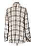 Sanctuary 100% Rayon Plaid Ivory Long Sleeve Button-Down Shirt Size L - photo 2