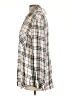 Sanctuary 100% Rayon Plaid Ivory Long Sleeve Button-Down Shirt Size L - photo 5
