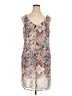 CAbi 100% Polyester Paisley Pink Tan Cocktail Dress Size XL - photo 1