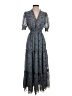 Max Studio 100% Polyester Paisley Blue Casual Dress Size XS - photo 1