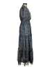 Max Studio 100% Polyester Paisley Blue Casual Dress Size XS - photo 4
