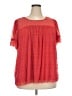 Max Studio Red Short Sleeve Blouse Size 2X - photo 1