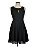 Express 100% Polyester Solid Black Casual Dress Size 6 - photo 1