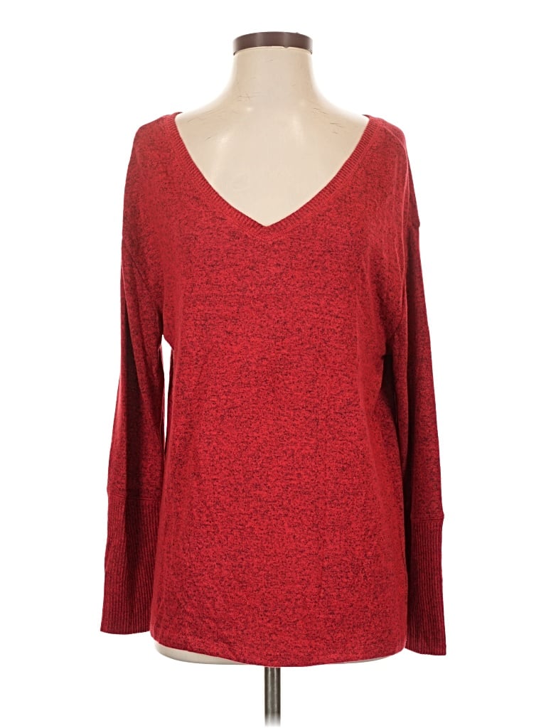 Pre-owned 24/7 Maurices Pullover Sweater In Red