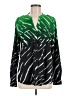 Calvin Klein 100% Polyester Animal Print Green Long Sleeve Blouse Size M - photo 1