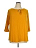 Fred David Yellow 3/4 Sleeve Top Size 1X - photo 1