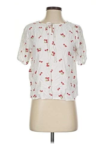 Como Black Short Sleeve Blouse (view 1)