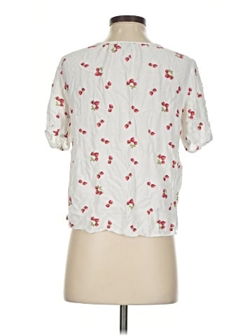 Como Black Short Sleeve Blouse (view 2)