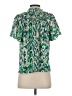 THML Animal Print Green Short Sleeve Blouse Size S - photo 2