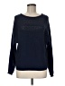 T Tahari Solid Blue Pullover Sweater Size M - photo 1