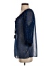 Eight Sixty 100% Polyester Blue 3/4 Sleeve Blouse Size S - photo 5