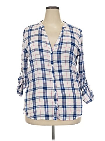 Kenneth Cole New York 3/4 Sleeve Button-Down Shirt (view 1)