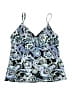 Lands' End Paisley Blue Swimsuit Top Size 8 - photo 1
