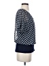 CAbi 100% Polyester Blue Short Sleeve Blouse Size S - photo 4