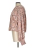 Evereve 100% Polyester Brown Long Sleeve Blouse Size L - photo 5