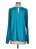 MICHAEL Michael Kors Teal Long Sleeve Blouse Size S - photo 1