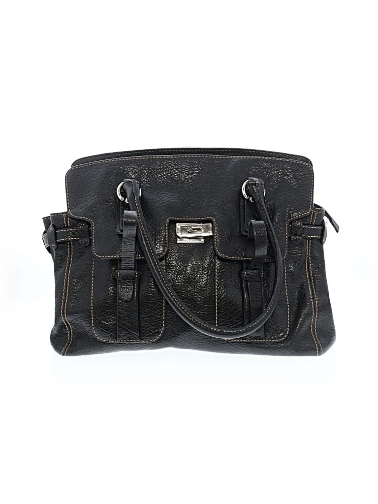 Pre-owned Francesco Biasia Leather Satchel In Black