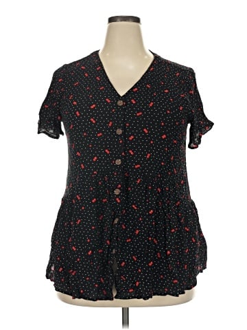 Indigo Rose Short Sleeve Blouse (view 1)