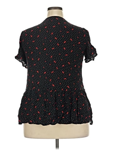 Indigo Rose Short Sleeve Blouse (view 2)