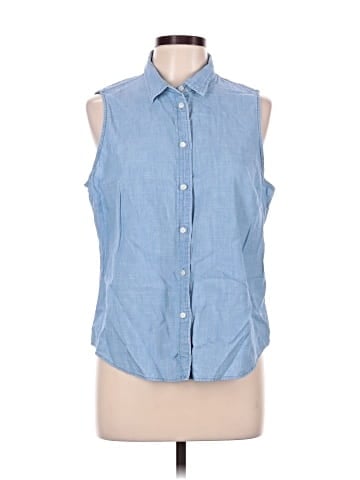 J.Crew Factory Store Sleeveless Button-Down Shirt (view 1)