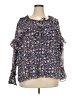 J.Crew 100% Polyester Purple 3/4 Sleeve Blouse Size 2X - photo 1