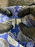 Cato 100% Polyester Paisley Blue Long Sleeve Blouse Size L - photo 7